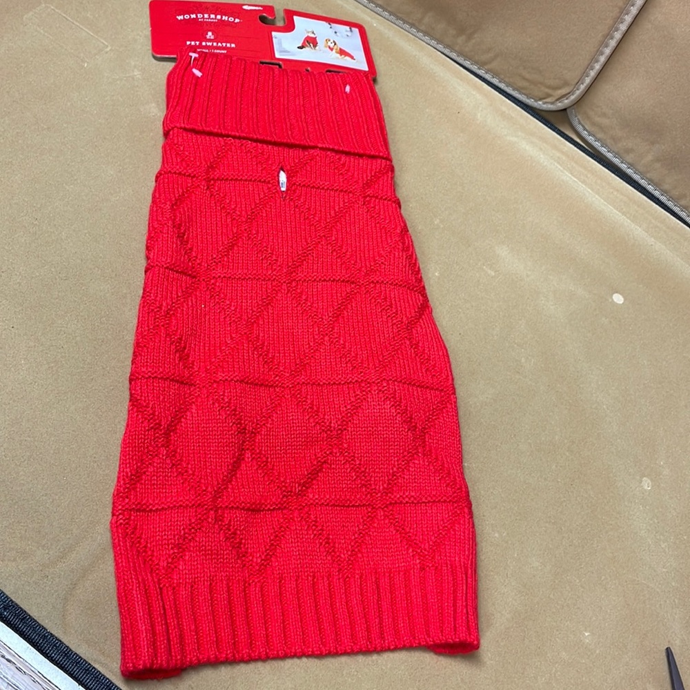 Dog clothing small pet sweater red